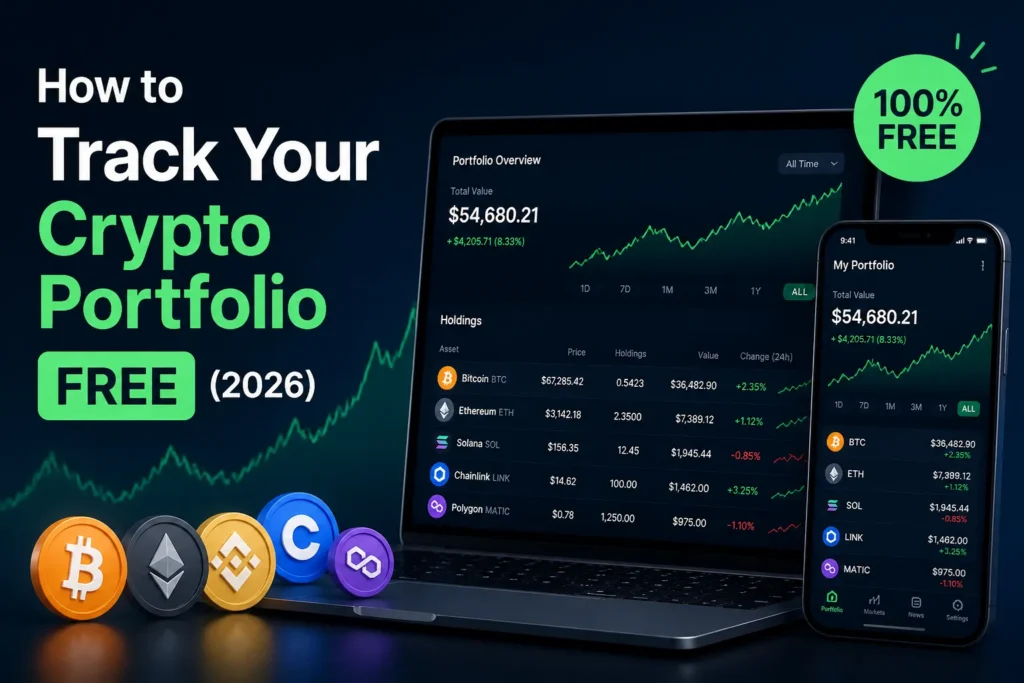 Como acompanhar o seu portefólio de criptomoedas gratuitamente (2026)